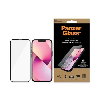 PanzerGlass E2E Microfracture antibacterial privacy apsauginis stiklas iPhone 13 mini - Juodas frame