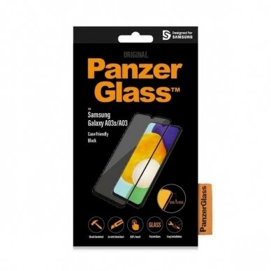 PanzerGlass E2E Regular Apsauginis stiklas Samsung Galaxy A03 -Juodas  4