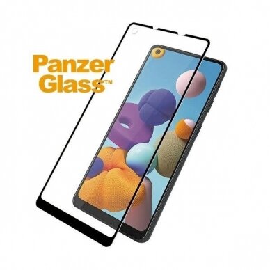 PanzerGlass E2E Regular Apsauginis stiklas Samsung Galaxy A21 -Juodas  1