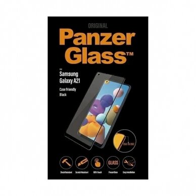 PanzerGlass E2E Regular Apsauginis stiklas Samsung Galaxy A21 -Juodas  2