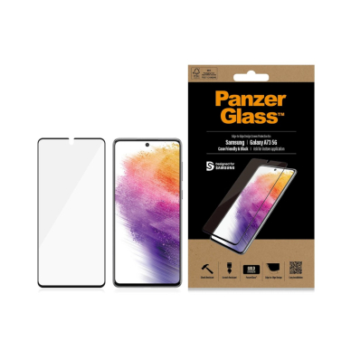 PanzerGlass E2E Regular Apsauginis stiklas Samsung Galaxy A73 -Juodas  1