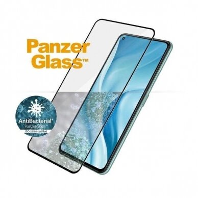 PanzerGlass E2E Regular Apsauginis stiklas Xiaomi Mi 11 Lite 5G antibacterial -Juodas  1