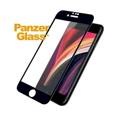 PanzerGlass E2E Super+ Apsauginis stiklas  iPhone 6 / 6s / 7 / 8 / SE 2020 / SE 2022 -Juodas  1