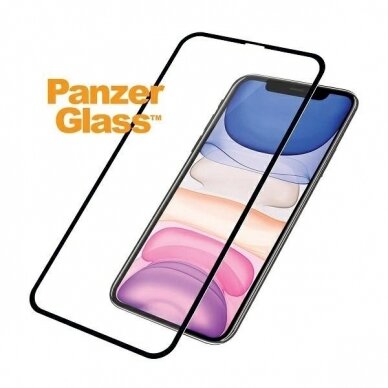 PanzerGlass E2E Super+ Apsauginis stiklas  iPhone XR / 11 -Juodas  1