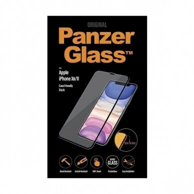 PanzerGlass E2E Super+ Apsauginis stiklas  iPhone XR / 11 -Juodas  3