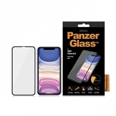 PanzerGlass E2E Super+ Apsauginis stiklas  iPhone XR / 11 -Juodas