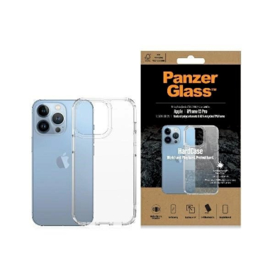 PanzerGlass HardCase antibacterial Military Grade certified Apsauginis dėklas iPhone 13 Pro - Permatomas