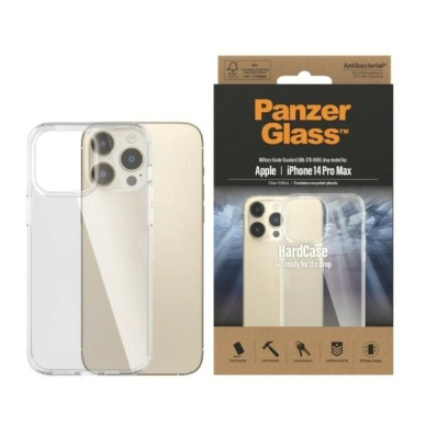 PanzerGlass HardCase antibacterial Military Grade certified Apsauginis dėklas iPhone 14 Pro Max - Permatomas