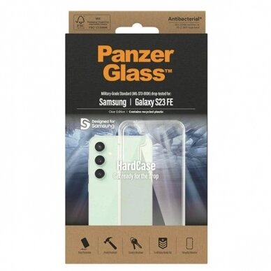 PanzerGlass HardCase antibacterial Military Grade certified Apsauginis dėklas Samsung Galaxy S23 FE - Permatomas 3