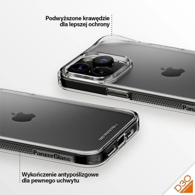 PanzerGlass Apsauginis dėklas D3O Military Grade certification iPhone 15 Pro Max - Permatomas 3