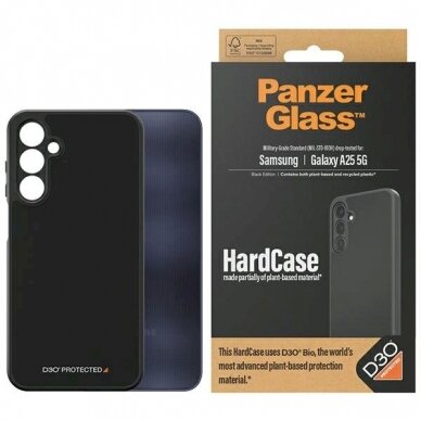 PanzerGlass Apsauginis dėklas D3O® Bio Military Grade Certification Samsung Galaxy A25 5G - Permatomas Juodas