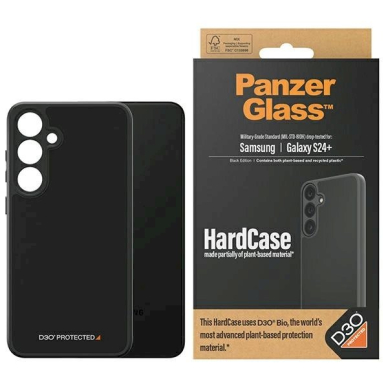 PanzerGlass Apsauginis dėklas D3O® Bio Military Grade certification Samsung Galaxy S24+ - Permatomas Juodas