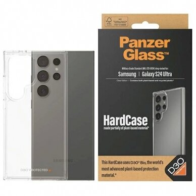 PanzerGlass Apsauginis dėklas D3O® Bio Military Grade Certification Samsung Galaxy S24 Ultra - Permatomas