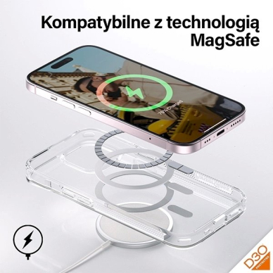 PanzerGlass Apsauginis dėklas MagSafeD3O Military Grade Certification iPhone 15/14/13 - Permatomas 3