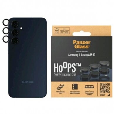 PanzerGlass Hoops Kameros apsauga Samsung Galaxy A55 5G -Juodas