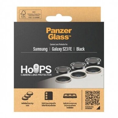 PanzerGlass Hoops Kameros apsauga Samsung Galaxy S23 FE -Juodas  3