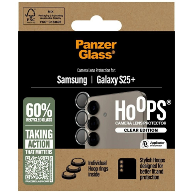 PanzerGlass Hoops Lens Protector  Apsauginis stiklas Samsung Galaxy S25+ Clear 3