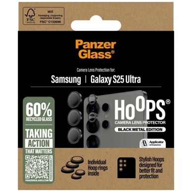 PanzerGlass Hoops Lens Protector  Apsauginis stiklas Samsung Galaxy S25 Ultra Black 3