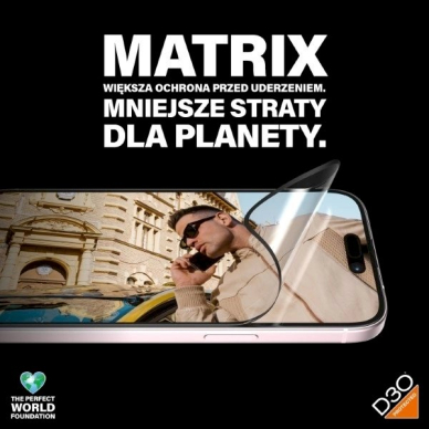 PanzerGlass Matrix Ultra-Wide-Fit Hibridinis stiklas iPhone 15positioner 3