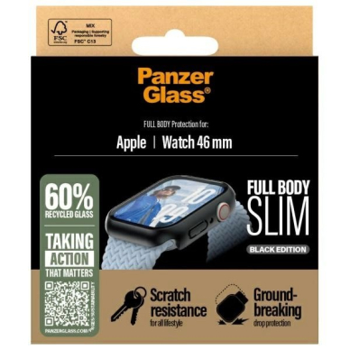 PanzerGlass Snappie Full Body Apple Watch 10 46mm Juodas/Juodas 3717 3