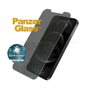 PanzerGlass Standard Super+ antibacterial privacy apsauginis stiklas  iPhone 12 / 12 Pro 1