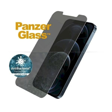 PanzerGlass Standard Super+ antibacterial privacy Apsauginis stiklas iPhone 12 Pro Max 1