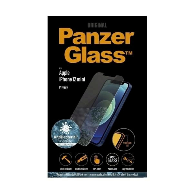 PanzerGlass Standard Super+ antibacterial privatizing apsauginis stiklas  iPhone 12 mini 2