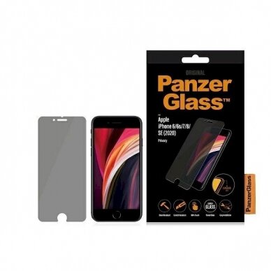 PanzerGlass Standard Super+ privacy apsauginis stiklas  iPhone 6 / 6s / 7 / 8 / SE 2020 / SE 2022