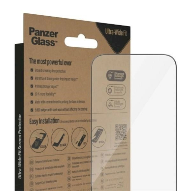 PanzerGlass Ultra-Wide Fit antibacterial Apsauginis stiklas iPhone 14 Pro 4