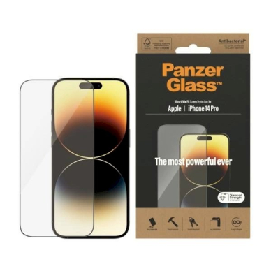 PanzerGlass Ultra-Wide Fit antibacterial Apsauginis stiklas iPhone 14 Pro