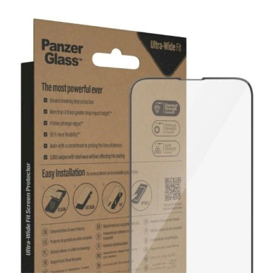 PanzerGlass Ultra-Wide Fit Antibacterial Apsauginis stiklas iPhone 14/13 Pro/13 4