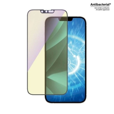 PanzerGlass Ultra-Wide Fit Antibacterial apsauginis stiklas Blue Light Filter Positioner iPhone 14 Plus / 13 Pro Max 1