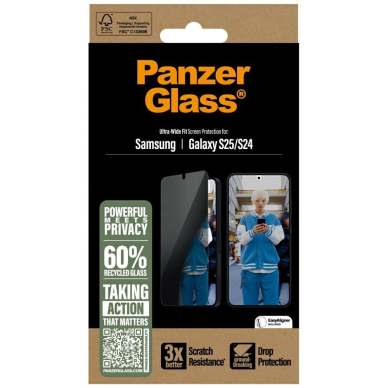 PanzerGlass Ultra-Wide Fit Privacy Apsauginis stiklas Samsung Galaxy S25 3