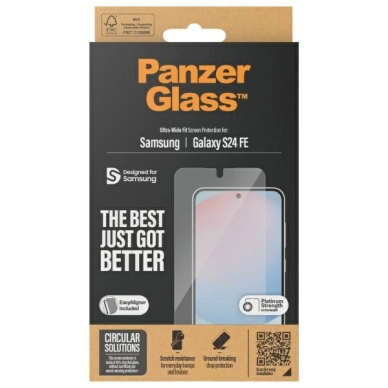 PanzerGlass Ultra-Wide Fit Screen Protection  Apsauginis stiklas Samsung Galaxy S23 FE - Clear 3