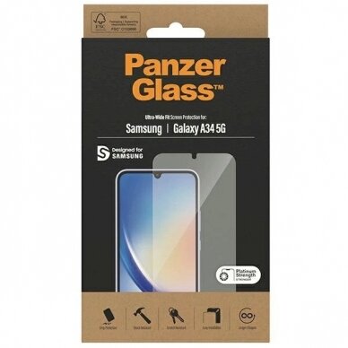 PanzerGlass Ultra-Wide Fit apsauginis stiklas  Samsung Galaxy A34 5G 3