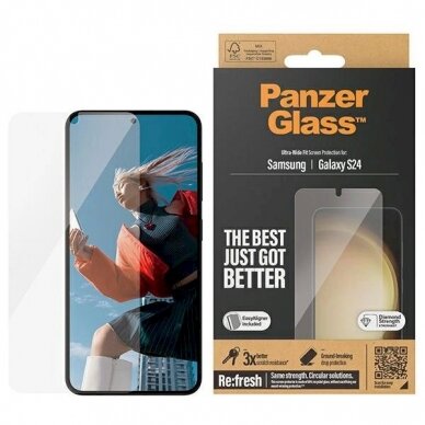 PanzerGlass Ultra-Wide Fit apsauginis stiklas applicator Samsung Galaxy S24 3