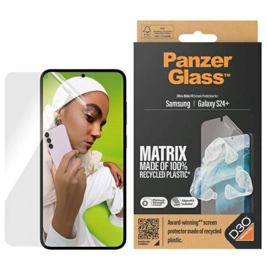 PanzerGlass Ultra-Wide Fit apsauginis stiklas D3O®applicator Samsung Galaxy S24+