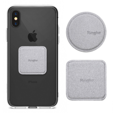 [Užsakomoji prekė] Placute Metalice pentru Telefon (set 2) - Ringke PU Leather Cover - Pilkas