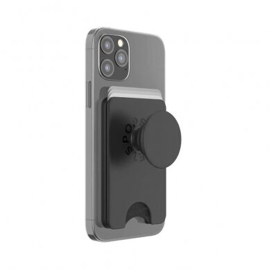 [Užsakomoji prekė] Portofel telefon - PopSockets PopWallet - Juodas 1