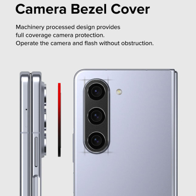 [Užsakomoji prekė] Protectie Camera pentru Samsung Galaxy Z Fold5 - Ringke Camera Styling - Juodos spalvos 2