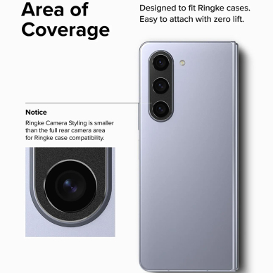 [Užsakomoji prekė] Protectie Camera pentru Samsung Galaxy Z Fold5 - Ringke Camera Styling - Juodos spalvos 5