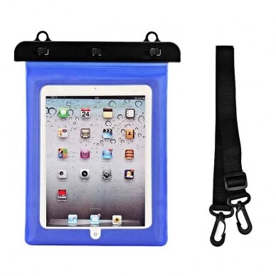 Vandeniui atsparus dėklas PVC waterproof tablet case - mėlynas UGLX912