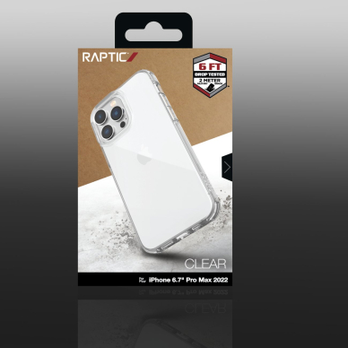 Dėklas Raptic Clear Case iPhone 14 Pro Max Skaidrus 2