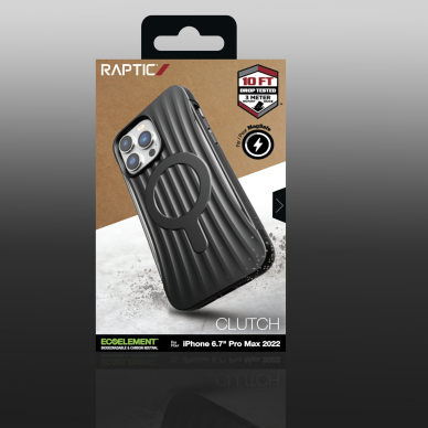 Dėklas Raptic Clutch Case iPhone 14 Pro Max with MagSafe Juodas 4