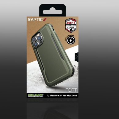 Dėklas Raptic Fort Case iPhone 14 Pro Max with MagSafe Žalias 4