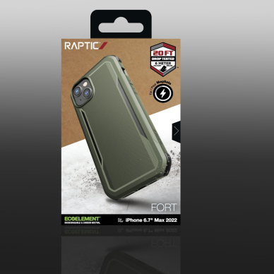 Dėklas Raptic Fort Case iPhone 14 with MagSafe Žalias 4