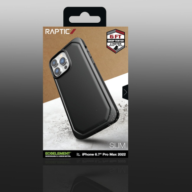 Dėklas Raptic Slim Case iPhone 14 Pro Max Juodas 4