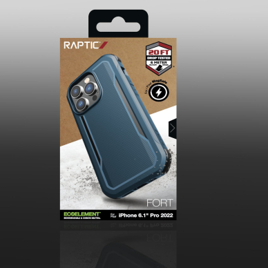 Dėklas Raptic X-Doria Fort Case iPhone 14 Pro with MagSafe Mėlynas 4