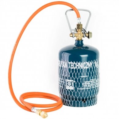 Reduction connection to a tourist gas cylinder G 3/8 L - 7/16 hose 1.5 m 5