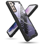 Dėklas Ringke Fusion X Design PC plastikas ir TPU Samsung Galaxy S21+ 5G (S21 Plus 5G) juodas (Cross) (XDSG0053)